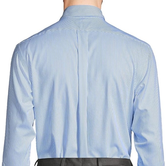 LANDS END Solid No Iron Supima Buttondown Collar Dress Shirt - Picture 3 of 7